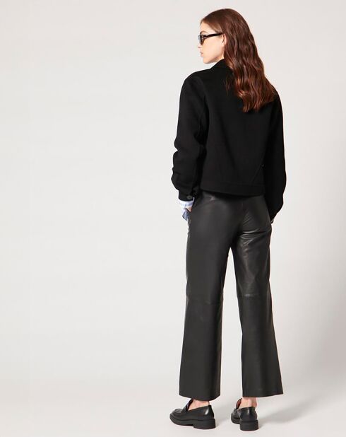 Manteau en Laine mélangée Mona noir