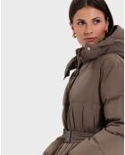 Doudoune ceinturée Dilek kaki marron