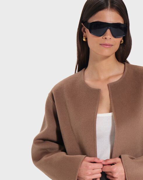 Manteau en Laine mélangée Manoa camel