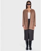 Manteau en Laine mélangée Manoa camel