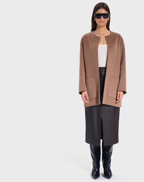 Manteau en Laine mélangée Manoa camel