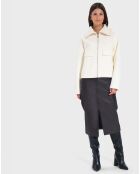 Veste en Laine mélangée Vivienna écrue