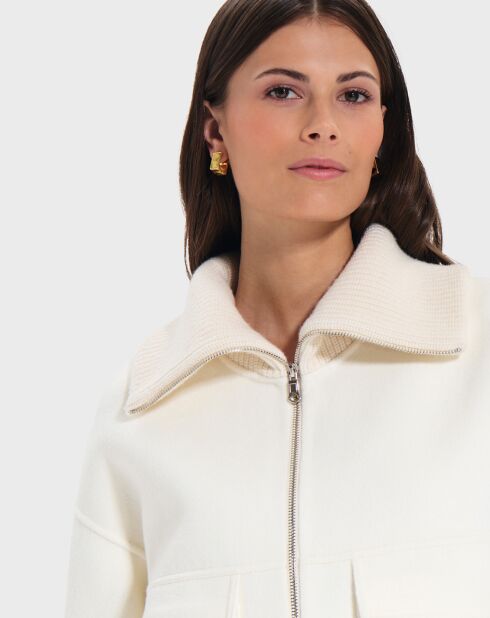 Veste en Laine mélangée Vivienna écrue