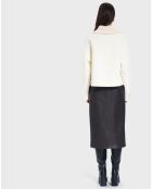 Veste en Laine mélangée Vivienna écrue