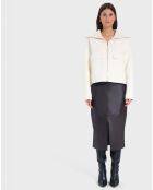 Veste en Laine mélangée Vivienna écrue