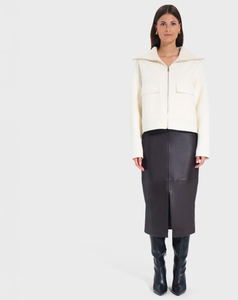 Veste en Laine mélangée Vivienna écrue