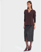 Pull en Laine & Coton Nalani chocolat