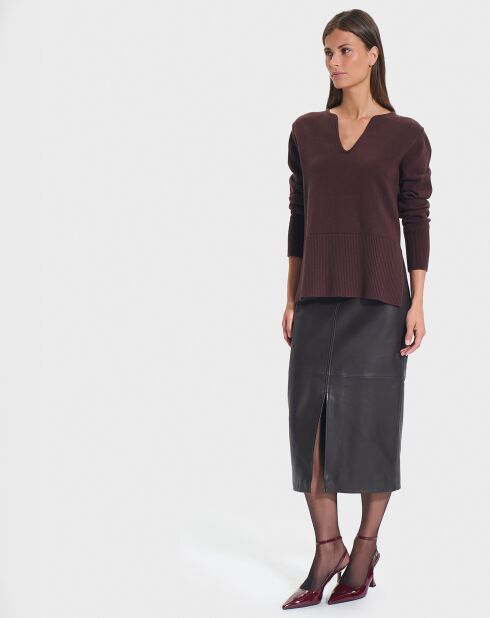 Pull en Laine & Coton Nalani chocolat