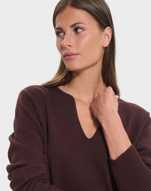 Pull en Laine & Coton Nalani chocolat