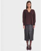 Pull en Laine & Coton Nalani chocolat