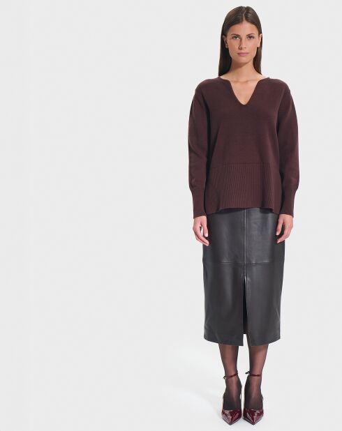 Pull en Laine & Coton Nalani chocolat