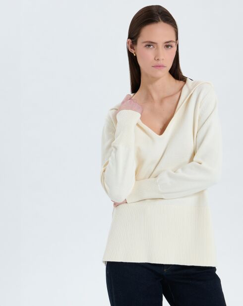 Pull en Laine & Coton Novalie écru