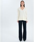 Pull en Laine & Coton Novalie écru