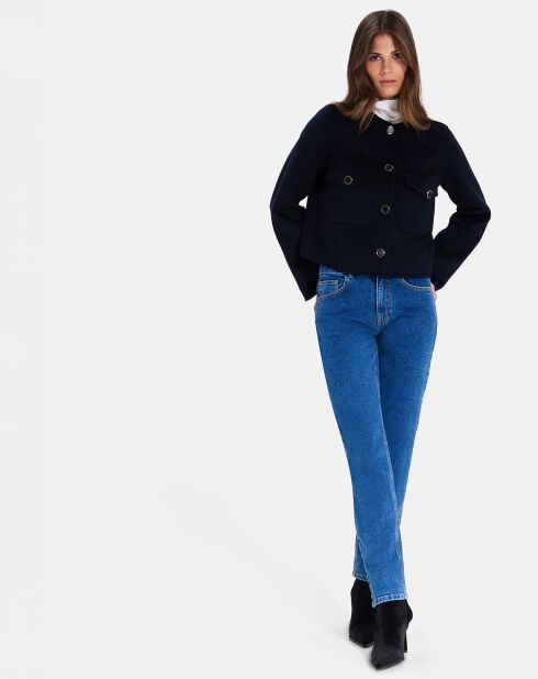 Blouson en Double face Laine mélangée Volia nocturne