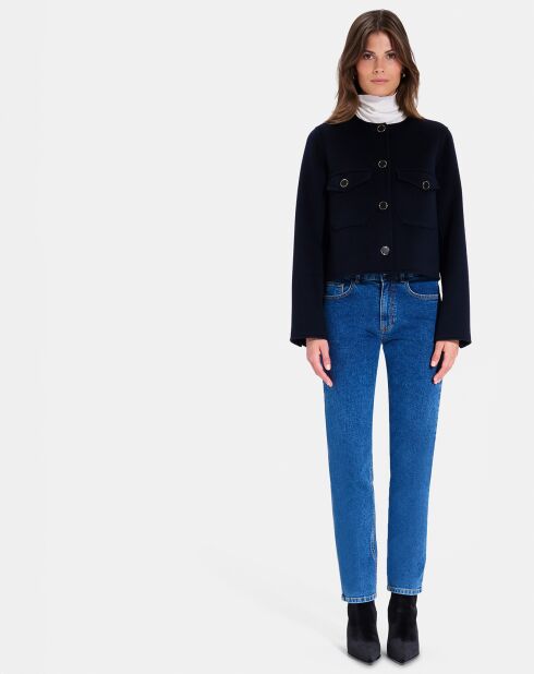 Blouson en Double face Laine mélangée Volia nocturne