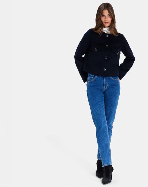 Blouson en Double face Laine mélangée Volia nocturne