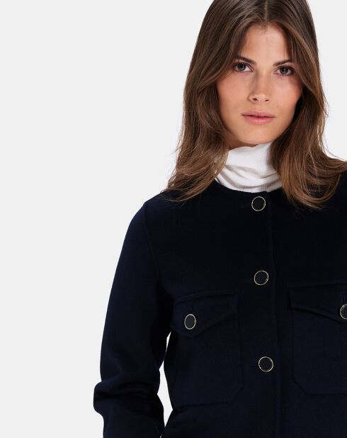 Blouson en Double face Laine mélangée Volia nocturne