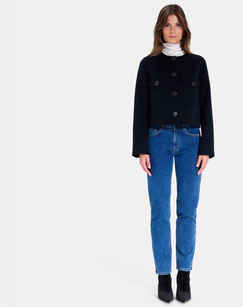 Blouson en Double face Laine mélangée Volia nocturne