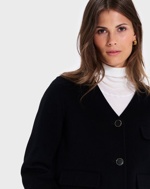 Blouson en Laine mélangée Vio noir