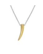 Collier Argent Rhodié et Doré Corne