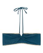 Haut de maillot de bain Yas Zebra  bleu pétrole