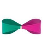 Haut de maillot de bain Charly noué bicolore rose fuschia