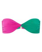 Haut de maillot de bain Charly noué bicolore rose fuschia