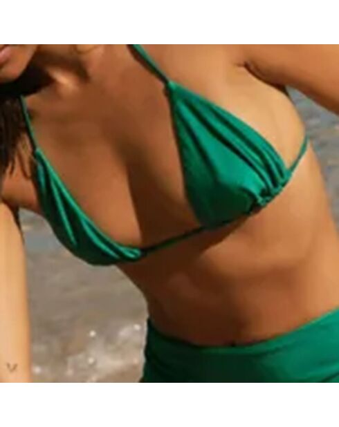 Haut de maillot de bain Fanny réversible vert