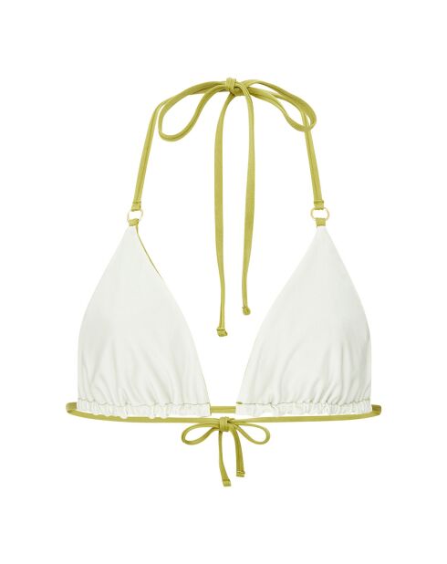 Haut de maillot de bain Fanny réversible écru