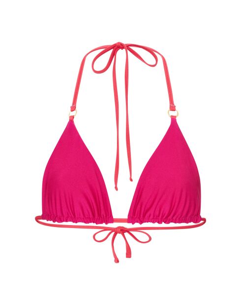 Haut de maillot de bain Fanny réversible rose fuschia