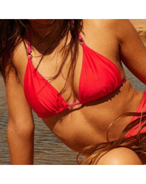 Haut de maillot de bain Fanny réversible rose fuschia