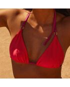 Haut de maillot de bain Fanny réversible rose fuschia