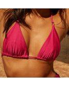 Haut de maillot de bain Fanny réversible rose fuschia