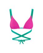Haut de maillot de bain Naomi réversible à fronces vert émeraude