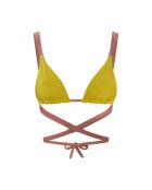 Haut de maillot de bain Naomi réversible à fronces marron