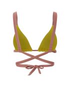 Haut de maillot de bain Naomi réversible à fronces marron