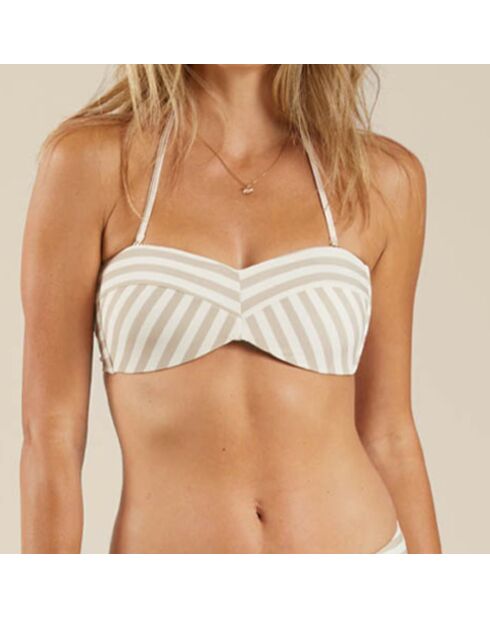 Haut de maillot de bain bandeau gris