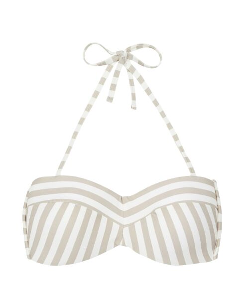 Haut de maillot de bain bandeau gris