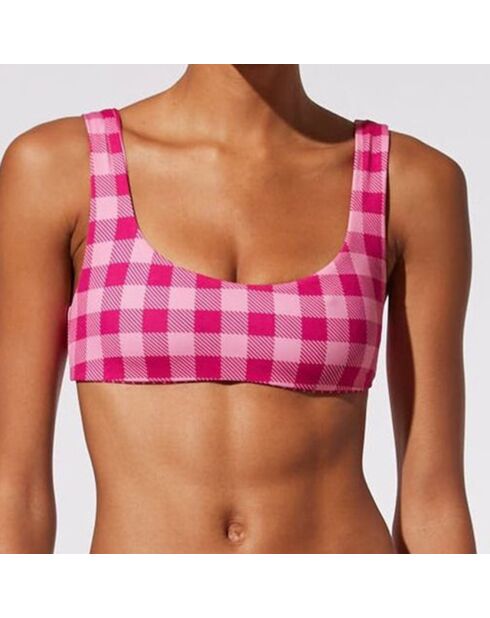 Haut de maillot de bain Elle réversible rose