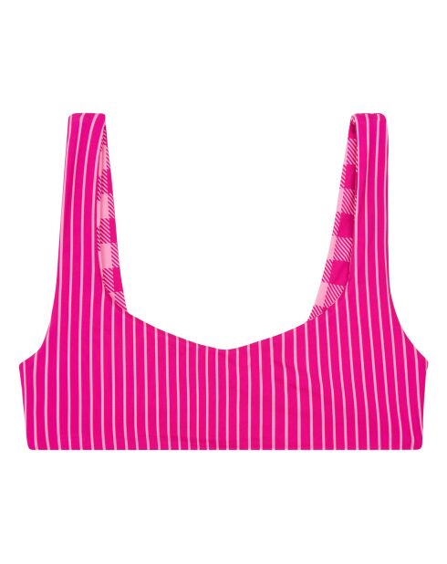 Haut de maillot de bain Elle réversible rose