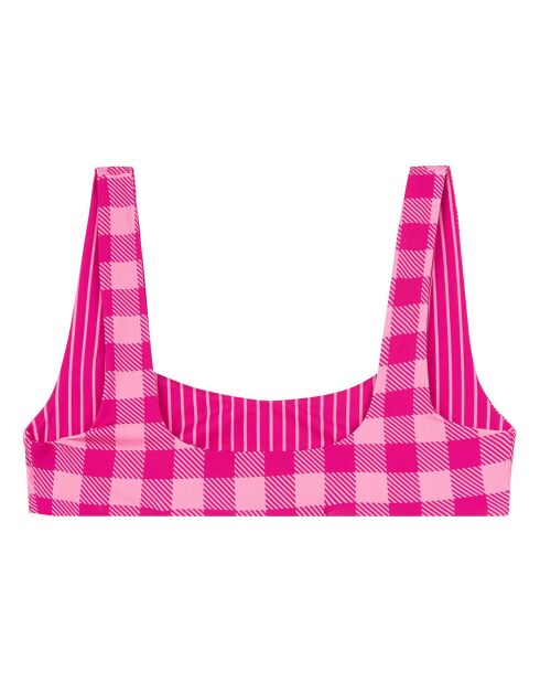 Haut de maillot de bain Elle réversible rose