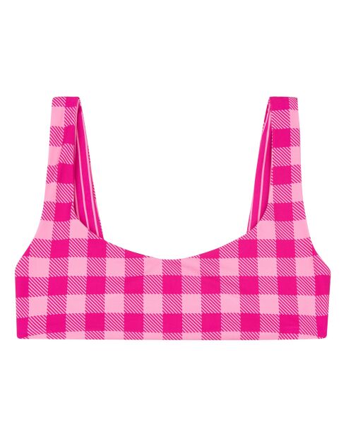 Haut de maillot de bain Elle réversible rose