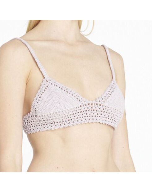 Haut de maillot de bain Babydoll Crochet lilas