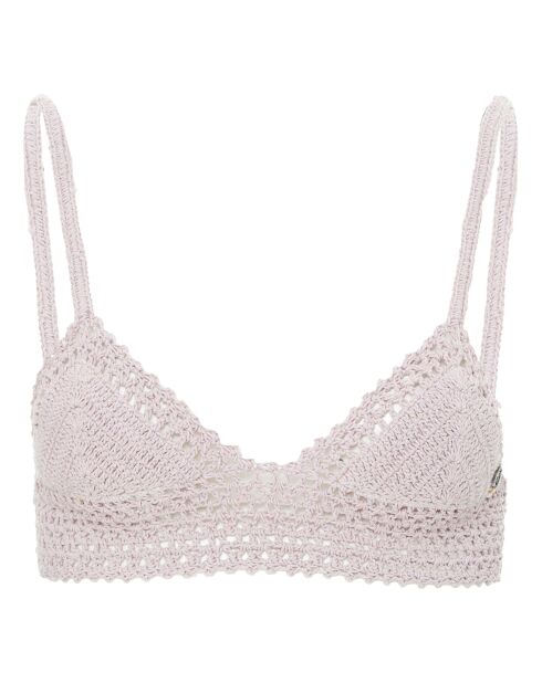 Haut de maillot de bain Babydoll Crochet lilas