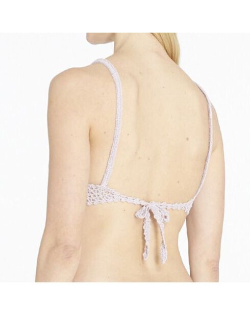 Haut de maillot de bain Babydoll Crochet lilas