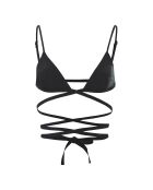 Haut de maillot de bain Wrap noir