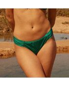 Bas de maillot de bain Anna drapé vert émeraude