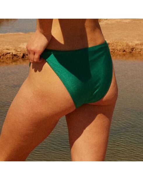 Bas de maillot de bain Anna drapé vert émeraude