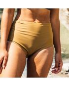 Bas de maillot de bain Bik taille haute brun kaki