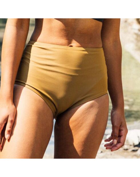 Bas de maillot de bain Bik taille haute brun kaki